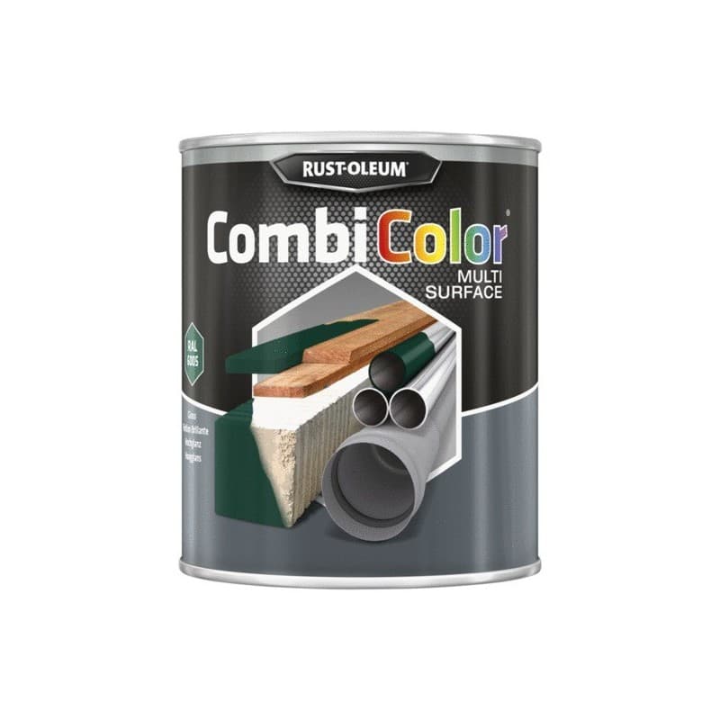 Peinture tous matériaux 2 en 1 combicolor® multisurfaces combicolor multisurfaces brillant vert mousse ral 6005 supports neufs ou sains brosse/rouleau