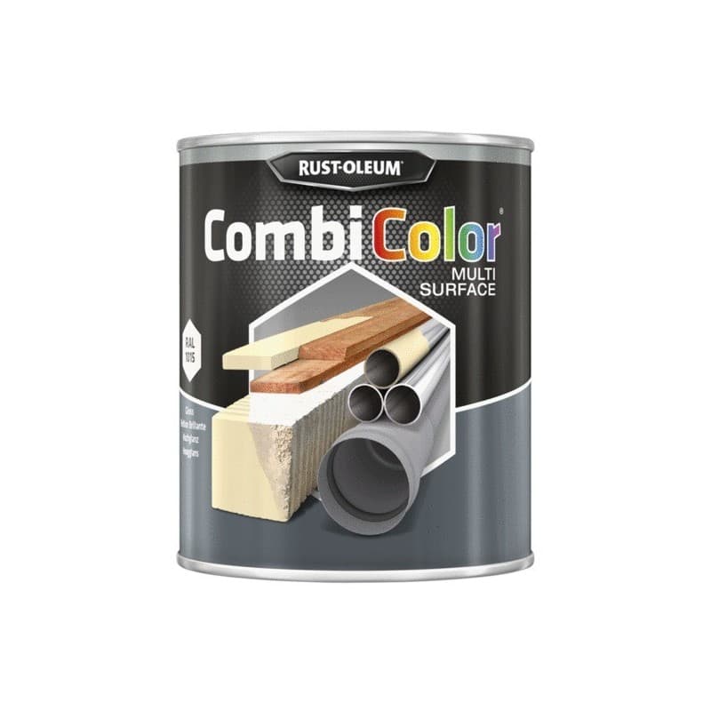 Peinture tous matériaux 2 en 1 combicolor® multisurfaces combicolor multisurfaces brillant ivoire clair ral 1015 supports neufs ou sains brosse/roulea