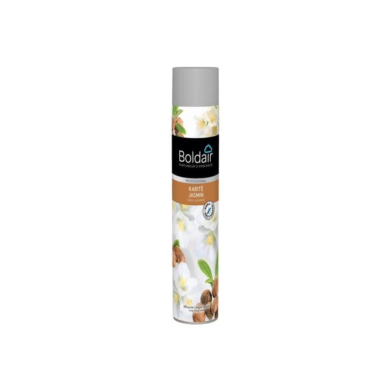 Aérosol parfumant - karité jasmin 1 aérosol(s) de 750 millilitre(s) spray 750 ml aérosol parfumant - karité jasmin karité jasmin - boldair