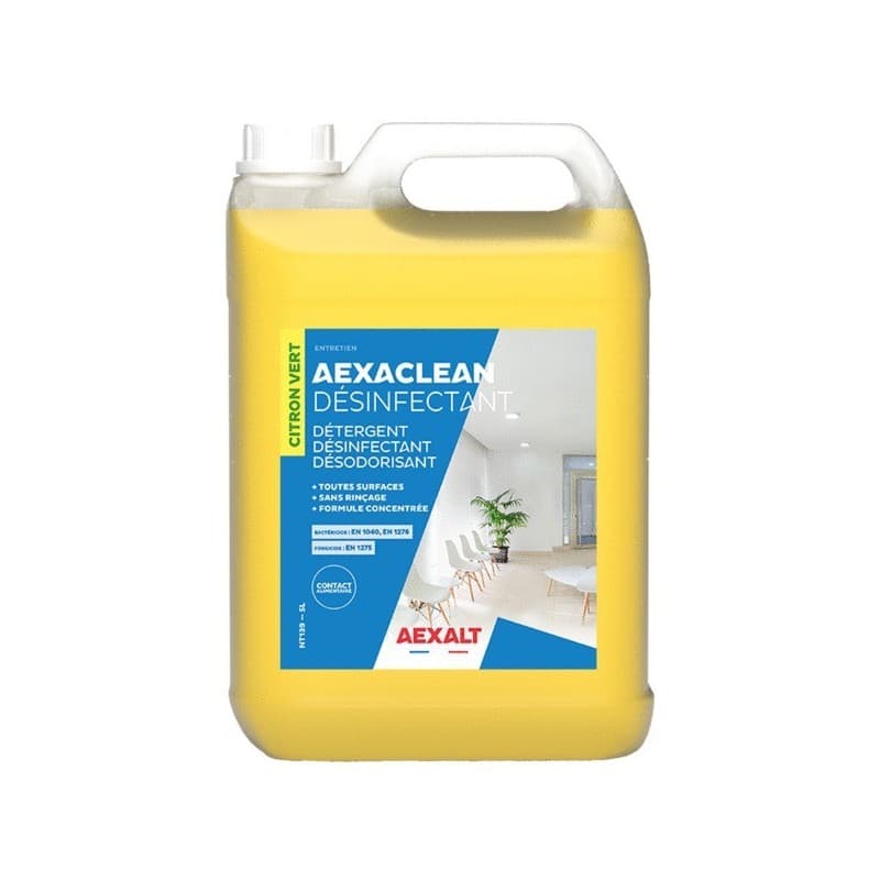 Détergent désinfectant désodorisant aexaclean 1 bidon(s) de 5 litre(s) 5 litre(s) bidon détergent désinfectant désodorisant aexaclean désinfectant, dé