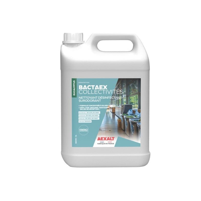 Nettoyant désinfectant collectivités bactaex 1 bidon(s) de 5 litre(s) 5 litre(s) désinfectant bidon nettoyant désinfectant collectivités bactaex eucal