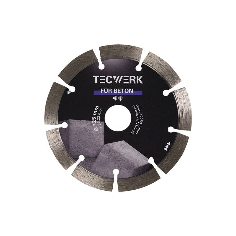 Disque à tronçonner diamant beton ø 350mm perçage 25,4mm 1 pièce(s) disque à tronçonner diamant beton ø 350mm perçage 25,4mm - tecwerk