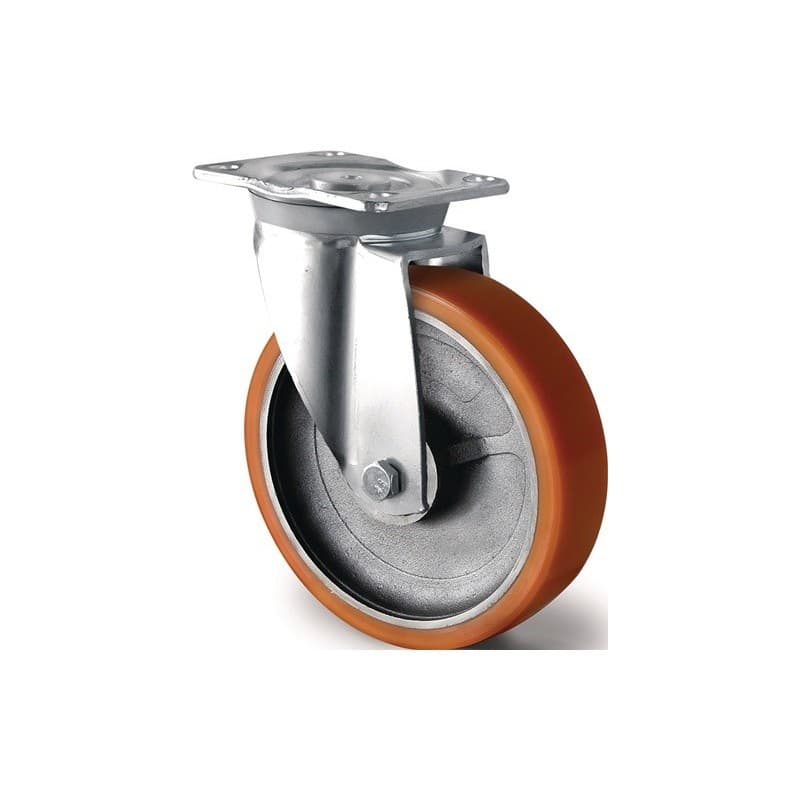 Roulette pivotante de charge lourde tecwerk 1 pièce(s) roulette pivotante de charge lourde ø roue 200 mm capacité de charge 1000 kg - tecwerk