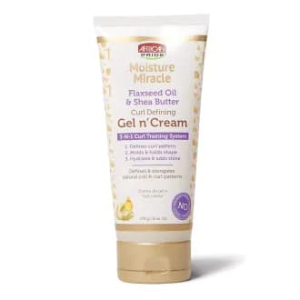 Gel crème pour boucles à l'huile de lin & karité -Moisture Miracle-African Pride