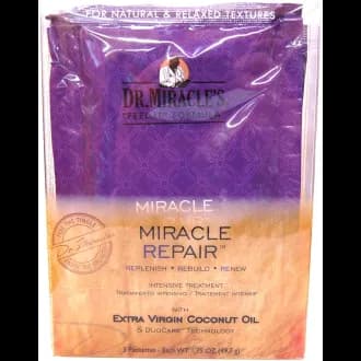 Soin capillaire Miracle Repair(3 Packettes-Step 1,Step 2, Step 3) - Dr Miracle's