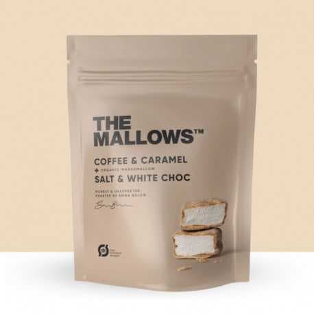 Guimauve Bio Café & Caramel + Sel & Chocolat Blanc 90g - The Mallow