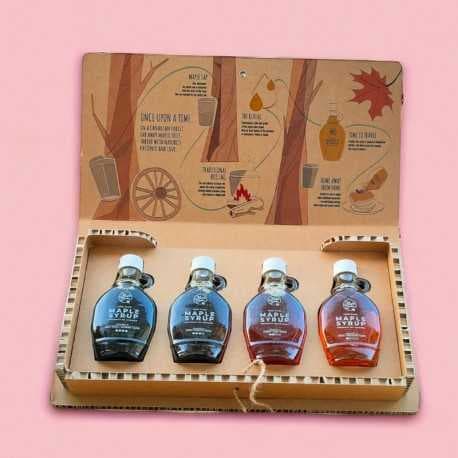 Coffret Dégustation – 4 Sirops d'Érable Grade A (4 x 189 ml)