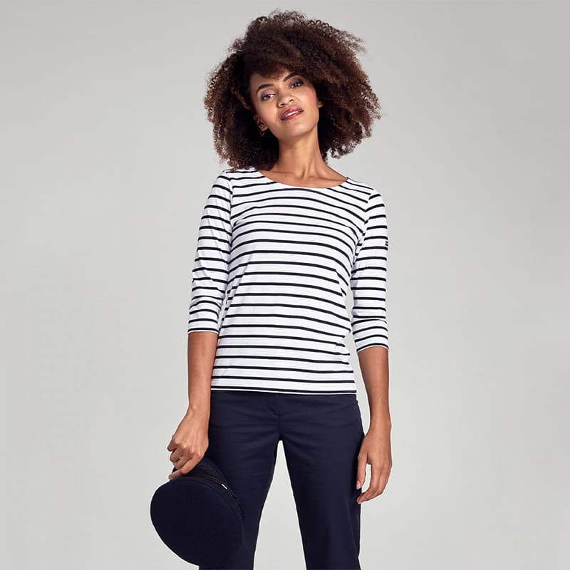 Marinière ARMOR-LUX Cap Coz 3 Blanc/Rich Navy