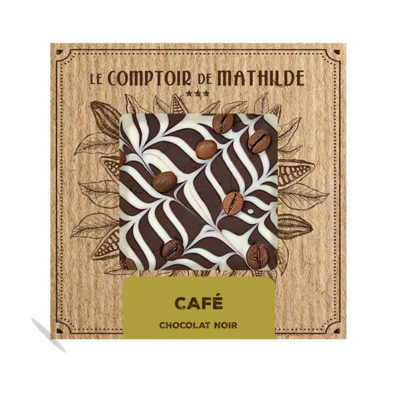 Tablette Chocolat noir Café crème LE COMPTOIR DE MATHILDE