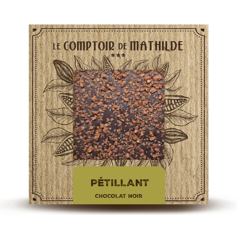 Tablette Chocolat noir Crépitant LE COMPTOIR DE MATHILDE