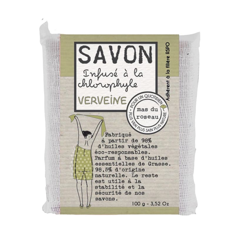 Savon Infusé à la Chlorophyle - Verveine MAS DU ROSEAU