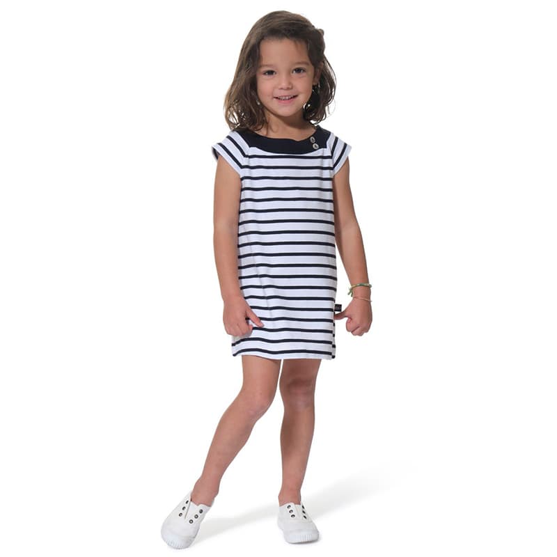 Robe HUBLOT Salsa Blanc/Marine 3 Ans