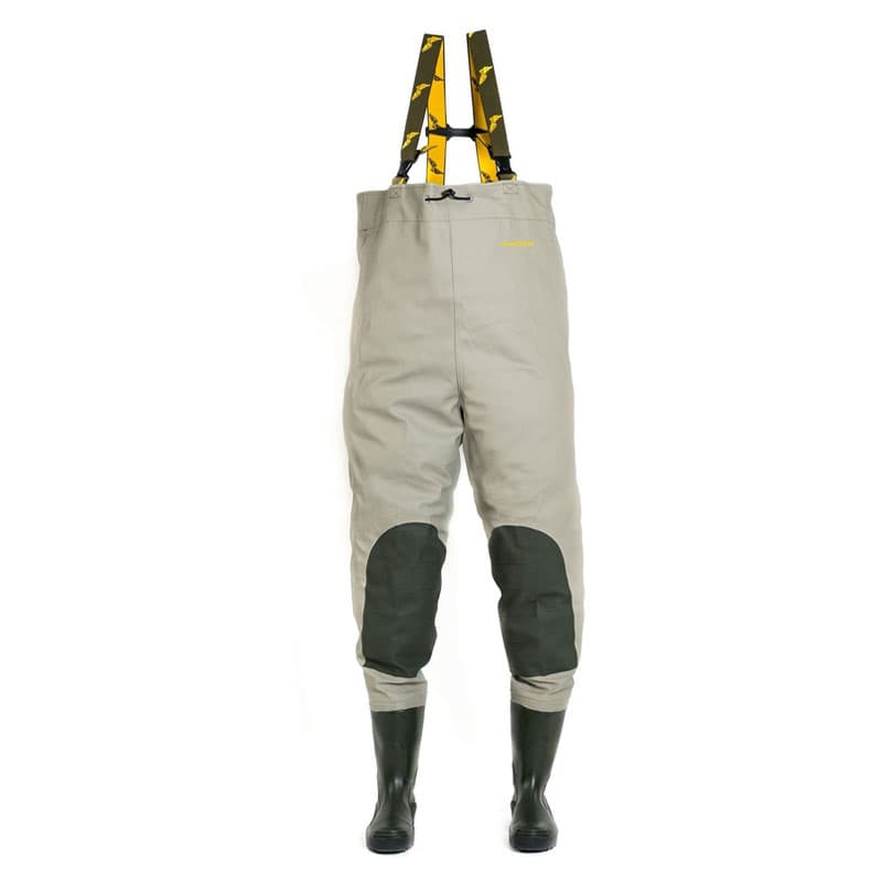 Waders PVC GOODYEAR Beige + Renfort Genoux Vert 40