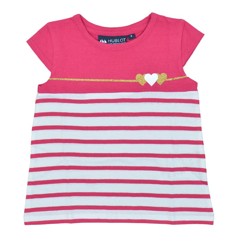 T-shirt HUBLOT Franne 2 Ans Blanc/Rose