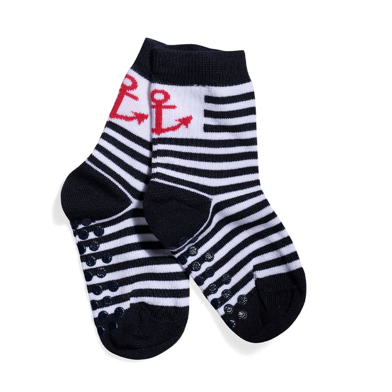 Chaussettes Enfant antidérapantes HUBLOT Ancre 27 / 30 HUB Marine/Blanc/Rouge