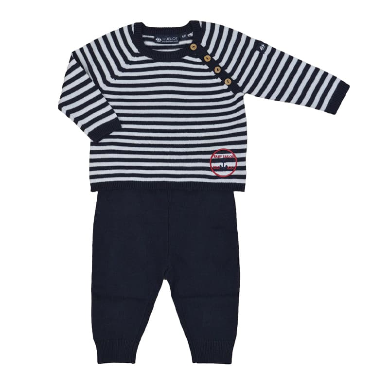 Ensemble HUBLOT Stormy Marine/Blanc 9 Mois