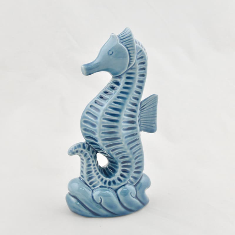 Hippocampe bleu en Grès