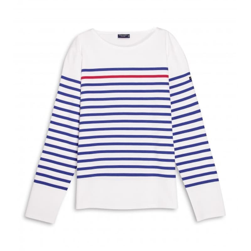 Marinière SAINT JAMES Naval Rouge M Neige/Gitane/Tulipe