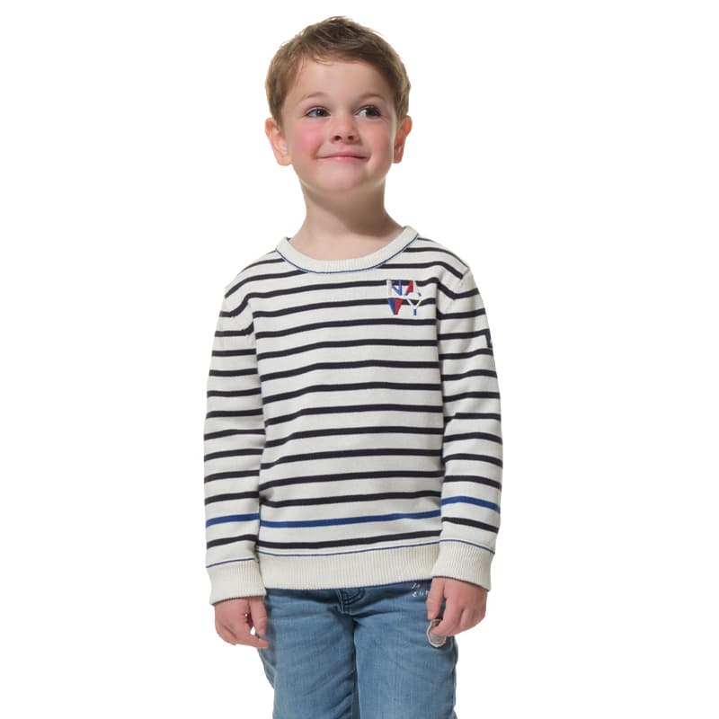 Pull réversible HUBLOT Ganou 6 Ans Ecru/Marine/Bugatti