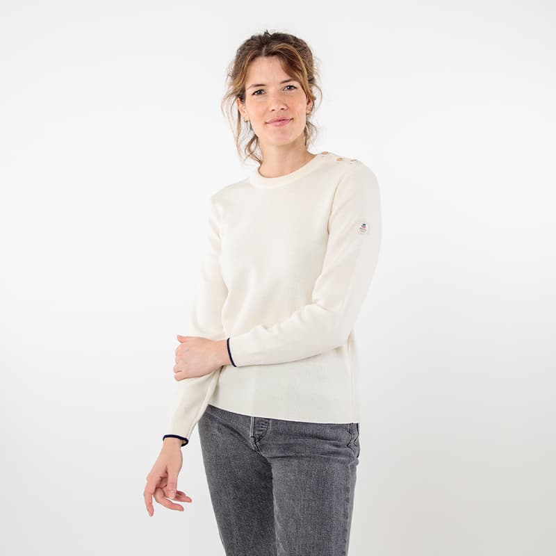 Pull ROYAL MER Liza uni 36 Ecru