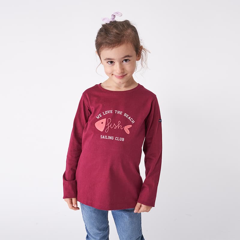 T-shirt BATELA We love the beach 6 Ans RH Rhododendron