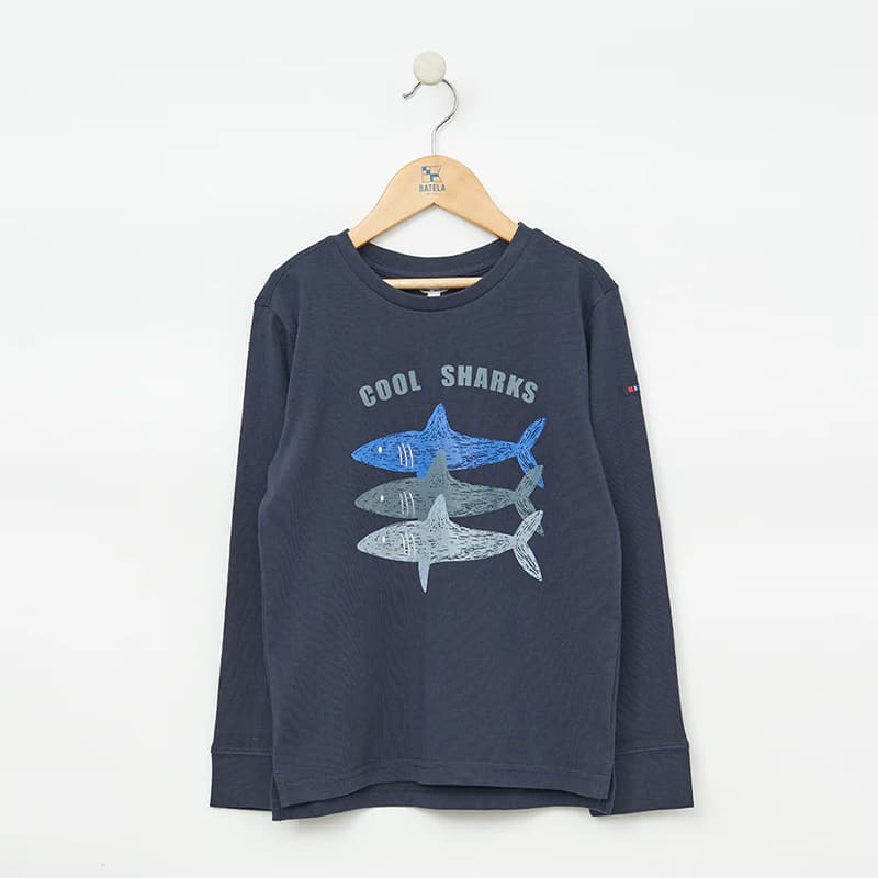T-shirt BATELA Cool Sharks 10 Ans MA Marine