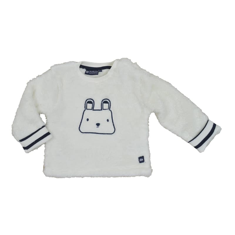 Sweat sherpa HUBLOT Lovou 9 Mois Ecru