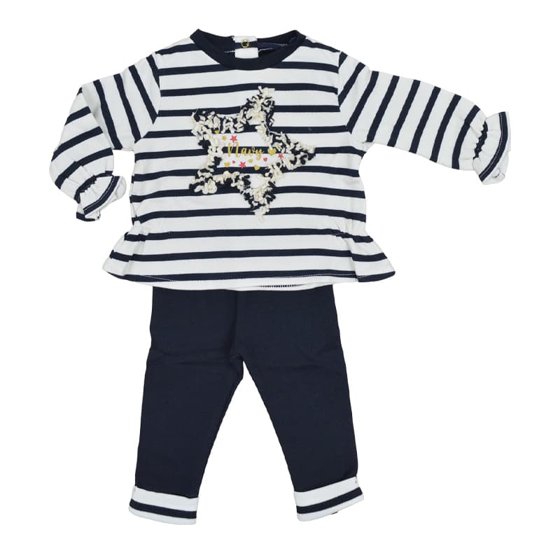 Ensemble HUBLOT Janissa 23 Mois Ecru/Marine