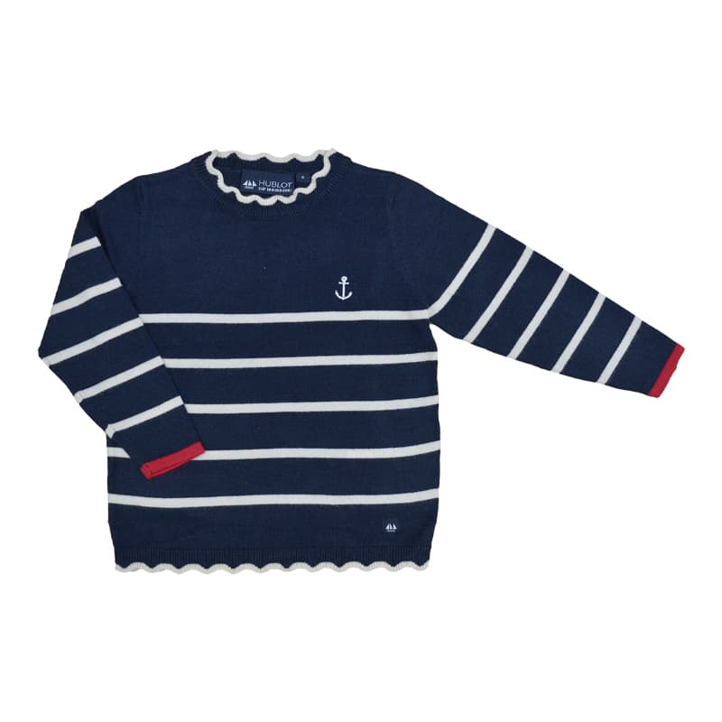 Pull HUBLOT Tessana 2 Ans Marine/Ecru
