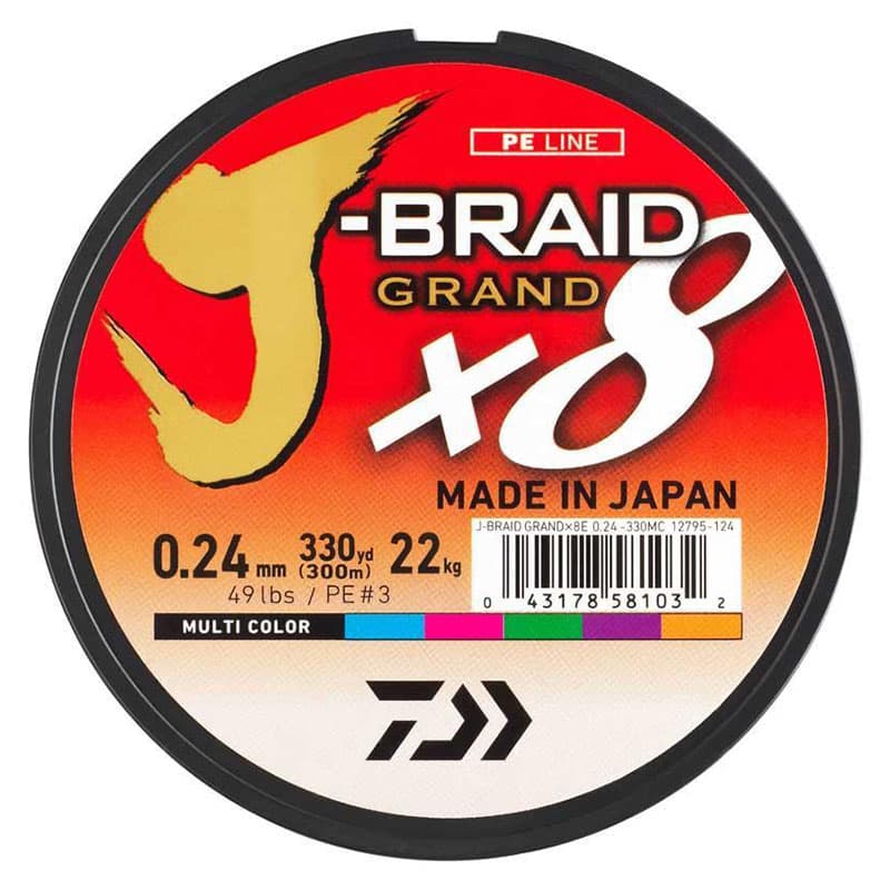 Tresse DAIWA Jb Grand - Multicolore - 300M 28/100MC
