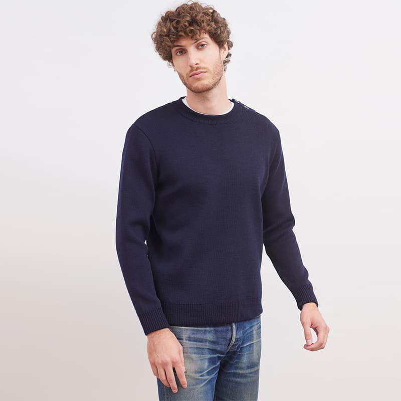 Pull SAINT JAMES Marinier 1 Uni M Marine