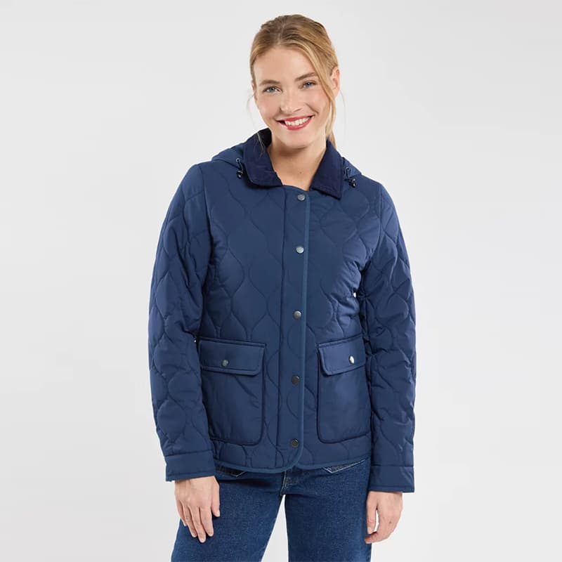 Veste matelassée imperméable BERMUDES Buros 38 052 Marine