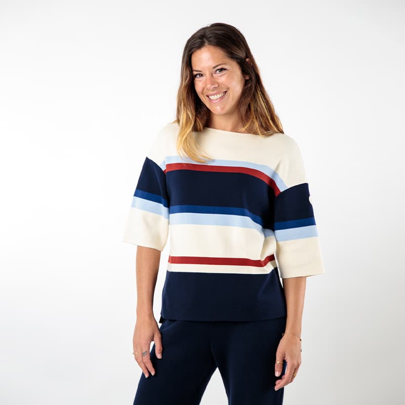 Pull ROYAL MER Astrid 38 Marine/Craie/Orient
