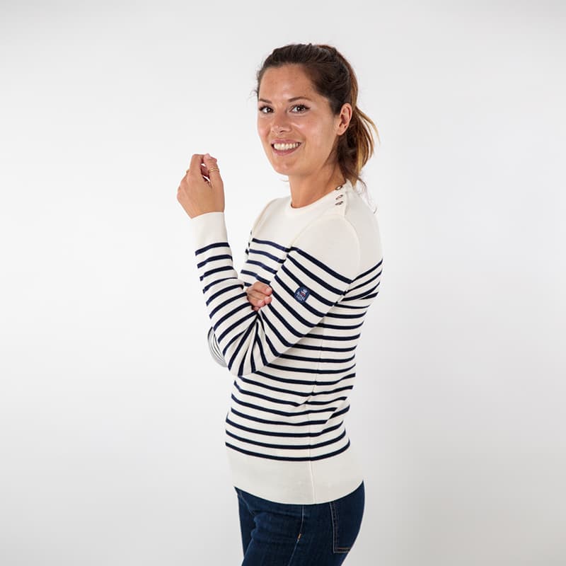 Pull marin ROYAL MER Klasel F1 38 Ecru/Marine