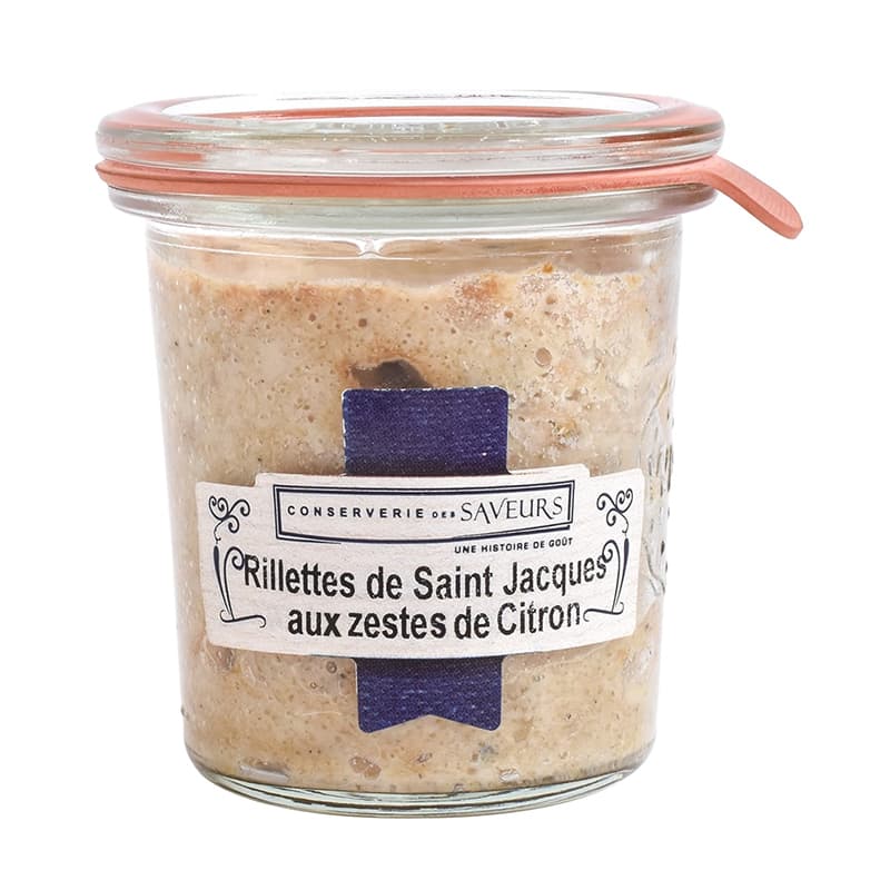 Pot Weck Rillettes de Saint-Jacques aux Zestes de citron CONSERVERIE DES SAVEURS