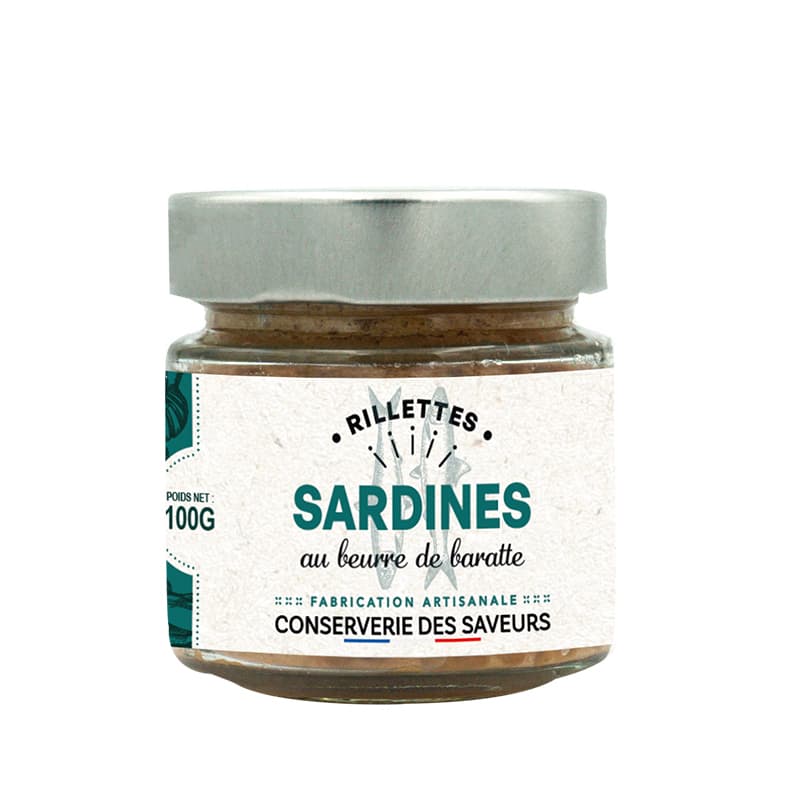 Rillettes de Sardines au Beurre de baratte CONSERVERIE DES SAVEURS