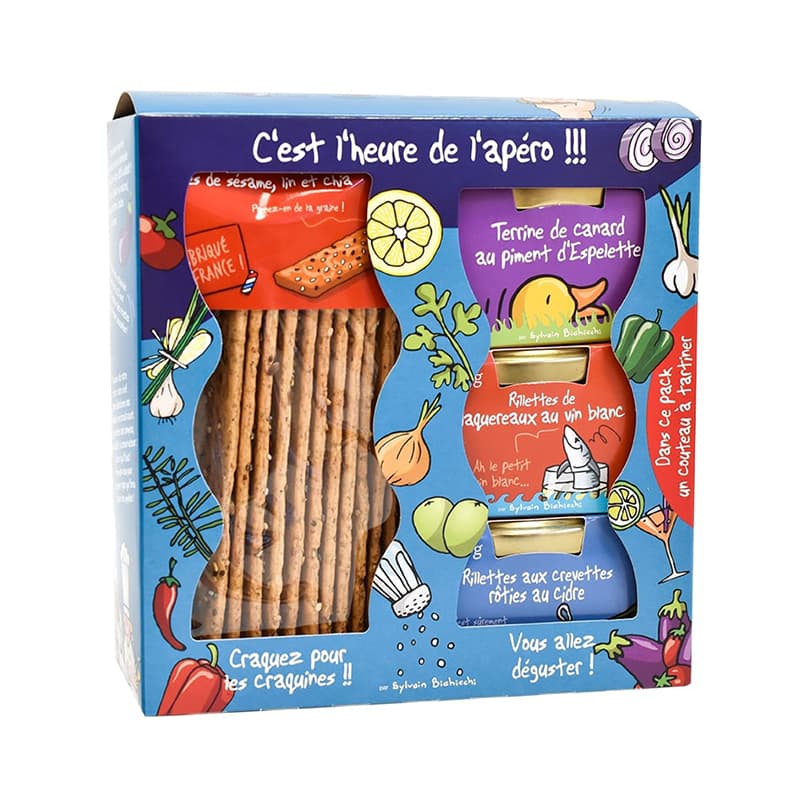 Coffret Apéro Toasts + 3 Tartinables + Toastineur CONSERVERIE DES SAVEURS