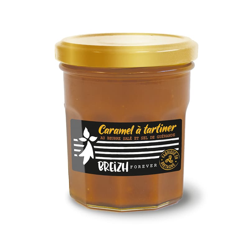 Caramel à tartiner au Beurre salé et Sel de Guérande - Drapeau Breton SOCIÉTÉ DV