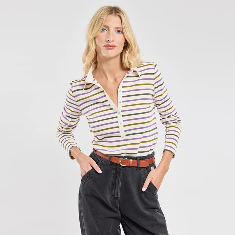 Polo ARMOR-LUX Baïla 1 PQQ Nature/Morado/Foresta/Fir