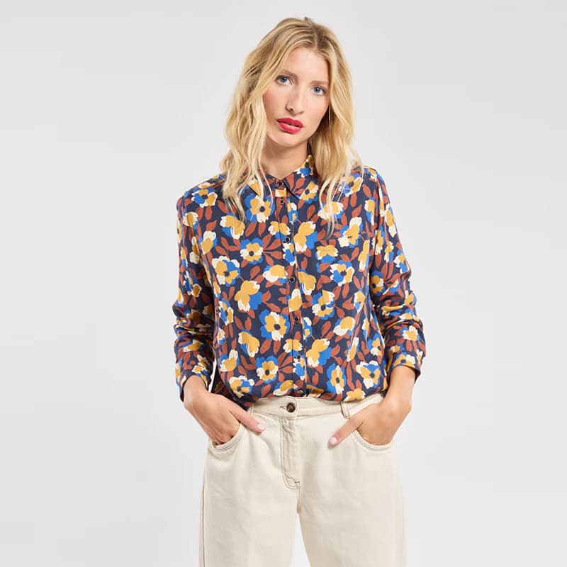 Chemisier fleuri ARMOR-LUX Deauville 36 PJH Imprimé Deauville H24