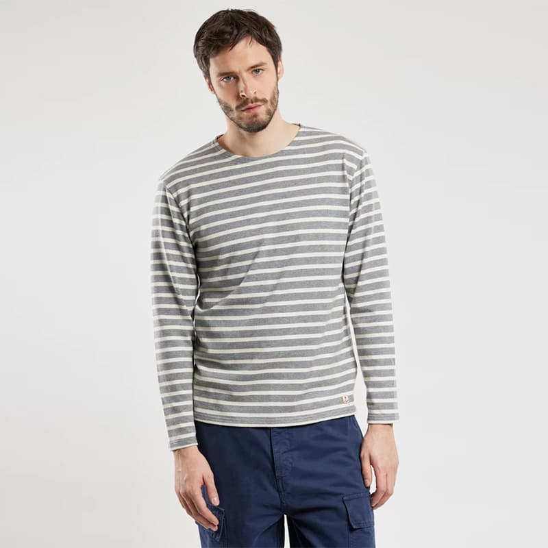 Marinière Coton rustique ARMOR-LUX Héritage 3XL JVF Misty Grey/Nature