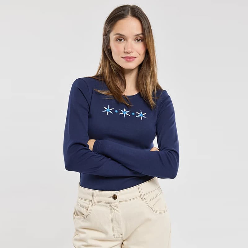 T-shirt sérigraphié ARMOR-LUX Sacha 4 PWI Seal Séri. Ronde Poissons