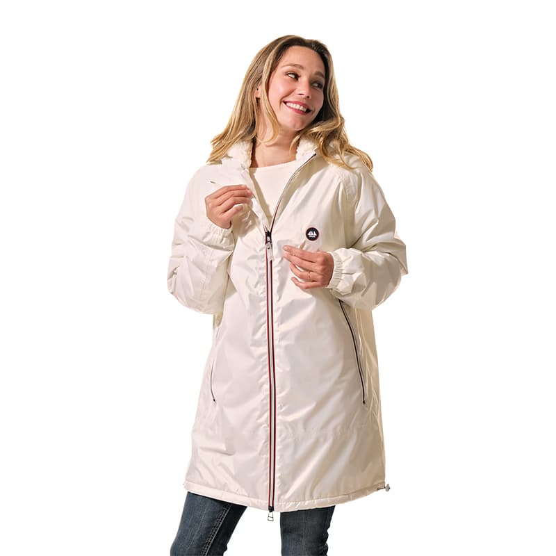 Coupe-vent imperméable doublé sherpa HUBLOT Pleannemet L Blanc White