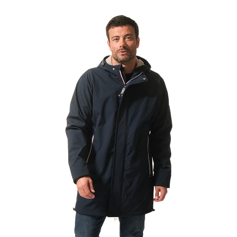 Veste softshell longue doublée polaire HUBLOT Lilien L Marine Intérieur Galet
