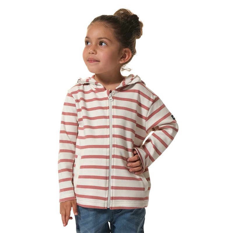 Sweat zippé HUBLOT Andy 2 Ans Ecru/Antic Rose