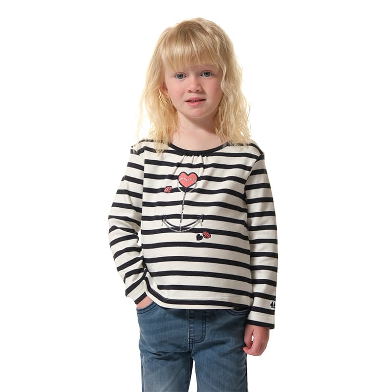 T-shirt HUBLOT Yacinthe 10 Ans Ecru/Marine