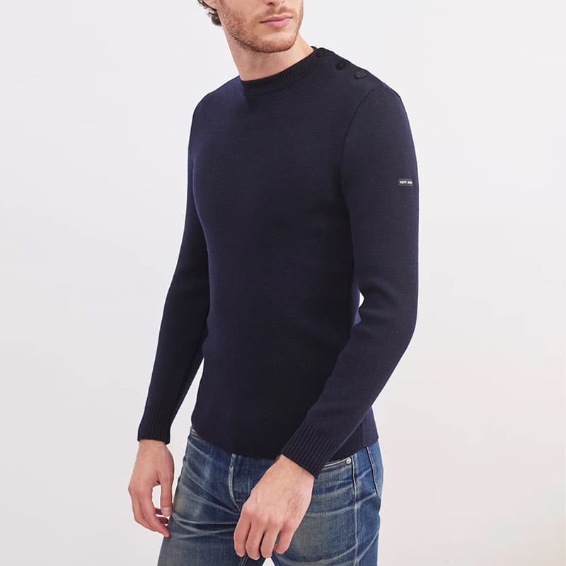 Pull SAINT JAMES Rochefort 1 U L Navy