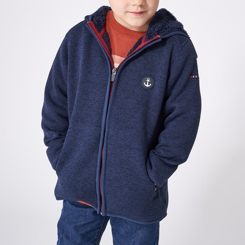 Veste à capuche intérieur polaire BATELA 6 Ans MA Marine