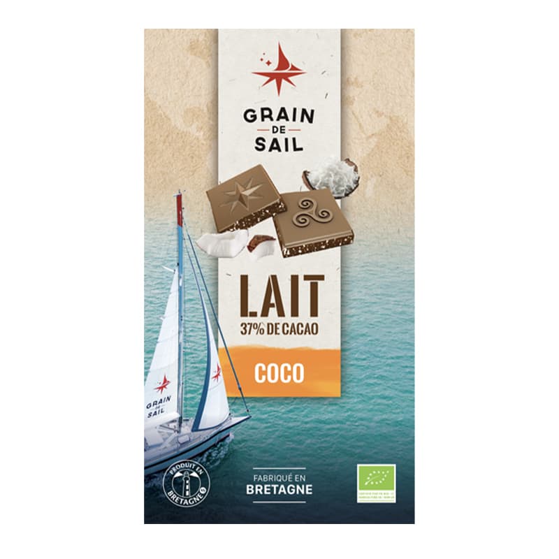 Tablette Chocolat au Lait et Coco GRAIN DE SAIL