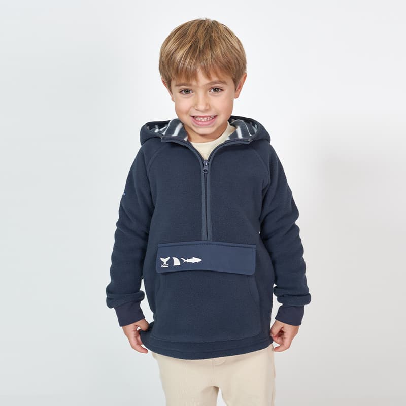 Sweat polaire semi-zippé BATELA N2060 6 Ans MA Marine